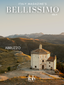 Cover of Abruzzo issue of Italy Magazine's Bellissimo, edited by Mary Gray and designed by Gabriela R. Proietti